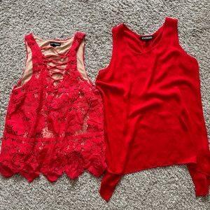 Express tank tops, red, xs